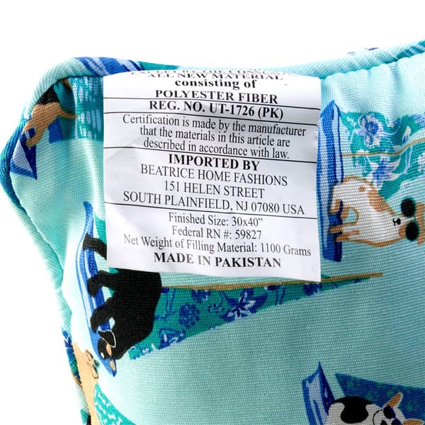 CJ Cotton Pattern Sea Pillow Pet Bed