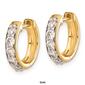 Pure Fire 14kt Gold 1/2ctw Lab Grown Diamond Hinged Hoop Earrings - image 3