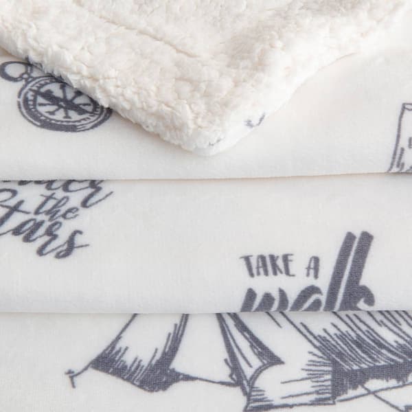 FreshFolds Hudson Rustic Lodge Velvet Plush Camping Throw