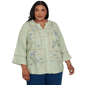 Plus Size Alfred Dunner Indigo Girls Floral Embroidery Blouse - image 1