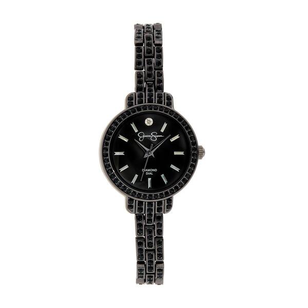 Womens Jessica Simpson Gunmetal Bracelet Watch - JSD0061GU - image 