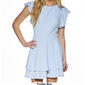 Juniors Crystal Doll Liverpool Flutter Sleeve Double Tier Dress - image 5