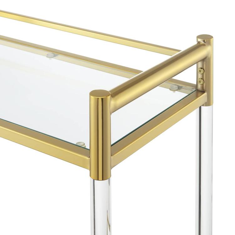 Convenience Concepts Royal Crest 2-Tier Glass Bar Cart
