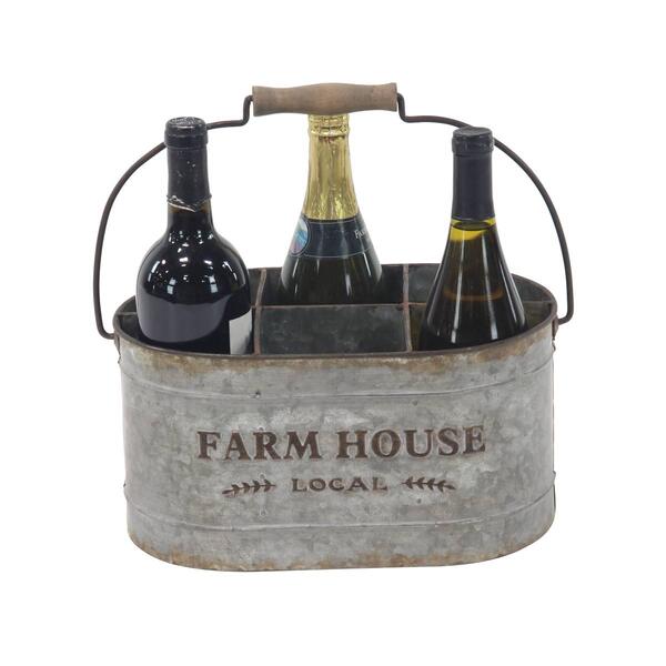 9th &amp; Pike(R) Small Farmhouse Metal Wine Bucket - image 