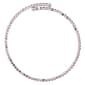Athra Fine Silver Plated & Light Pink Crystal Coil Bracelet - image 2