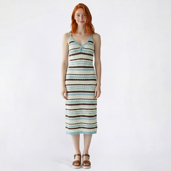 Juniors Madden Girl Stripe Keyhole Front Cami Midi Dress - image 