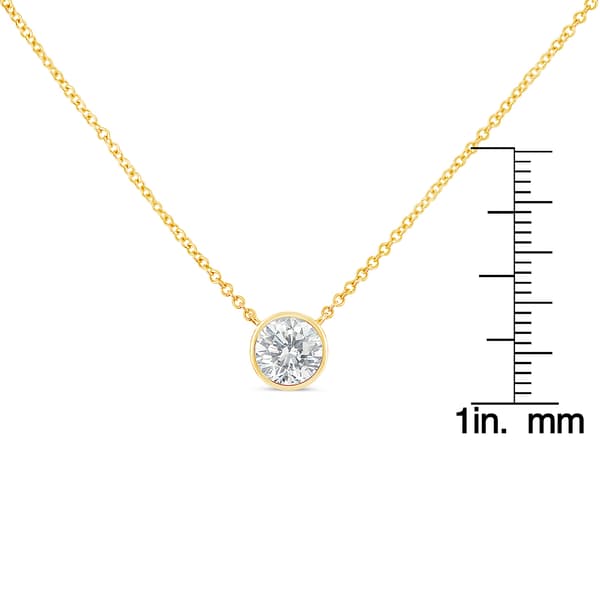 Diamond Classics&#8482; Yellow Gold 1/5ctw. Diamond Bezel Pendant