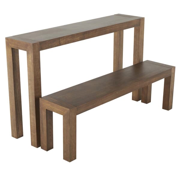 9th & Pike® 2pc. Rustic Brown Wood Console Table Set