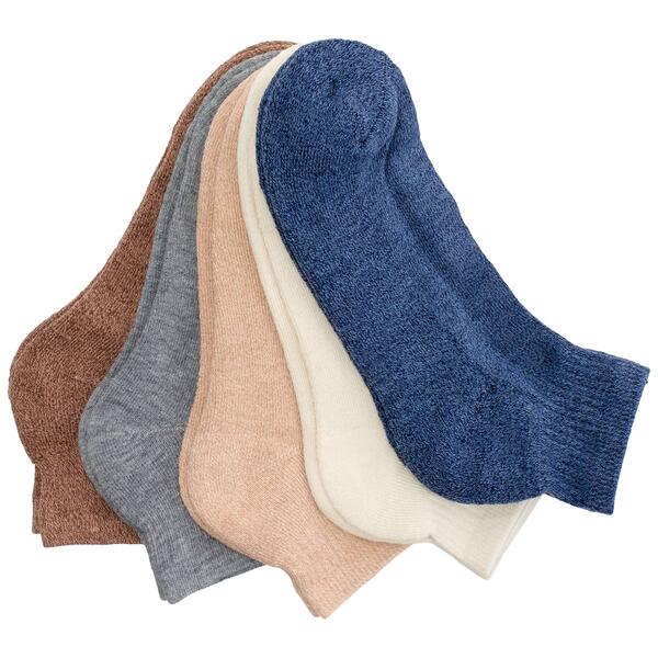 Mens Born&#40;R&#41; 5pr. Marled Half Cushion Quarter Socks - Navy - image 