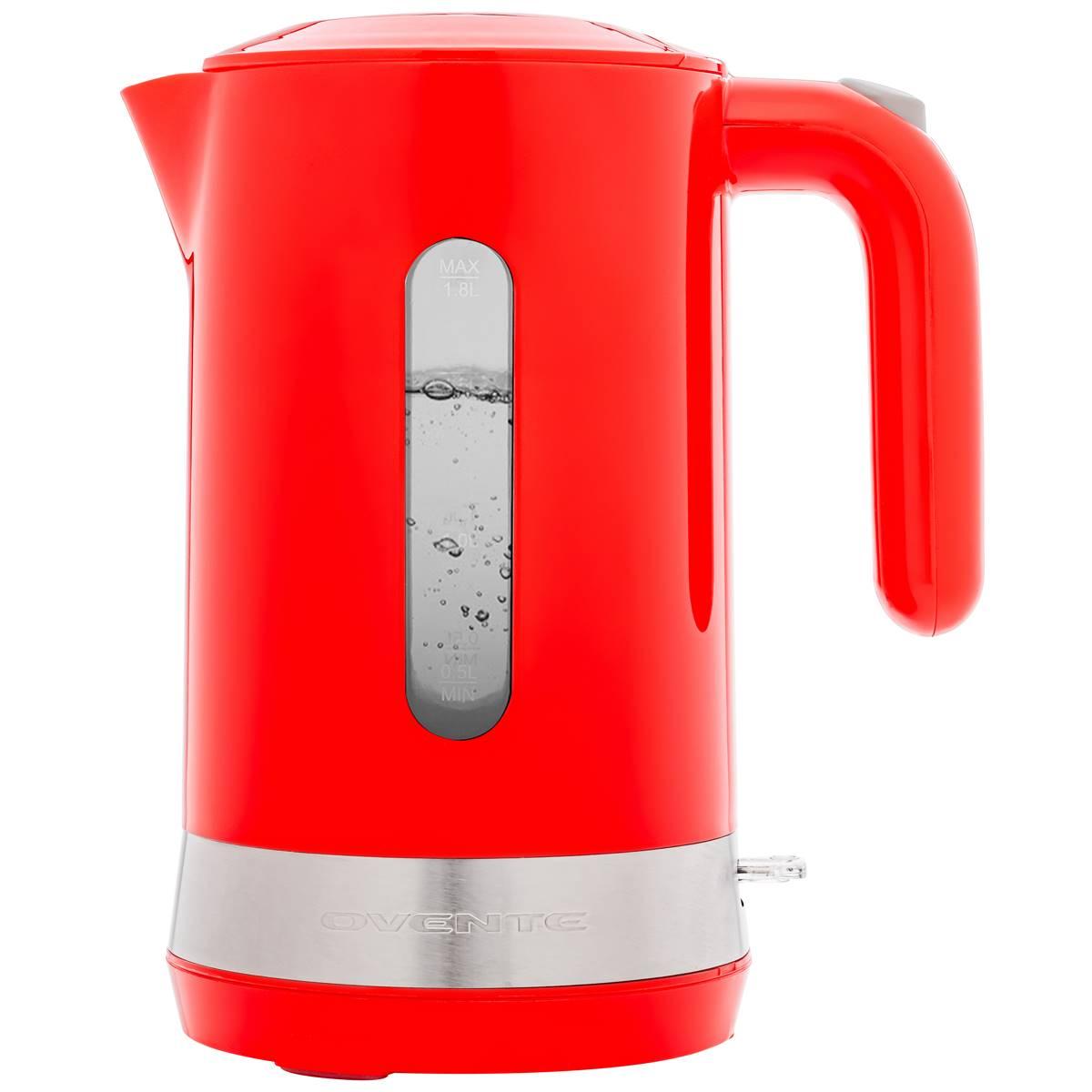 Ovente 1.8 Liter Electric Kettle w/ ProntoFill™ Lid - Red