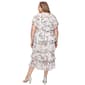 Plus Size SLNY Short Sleeve Floral Chiffon Tiered Midi Dress - image 2