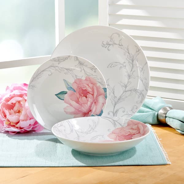 Martha Stewart 12pc. Peony Dinnerware Set - image 