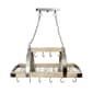 Elegant Designs 2 Bulb Wood & Nickel Pot Rack w/Downlights - image 6
