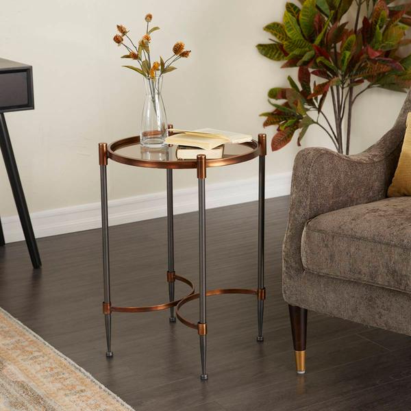 9th & Pike® Black Metal Traditional Accent Table