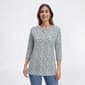 Plus Size Hasting & Smith 3/4 Sleeve Ditsy Floral Tee - image 1