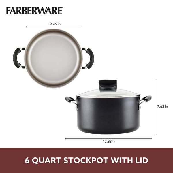 Farberware Smart Control 6qt. Aluminum Nonstick Stockpot with Lid