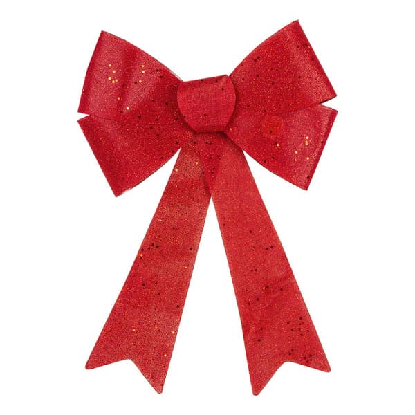 Northlight Seasonal LED Red Burlap Bow Christmas Decor