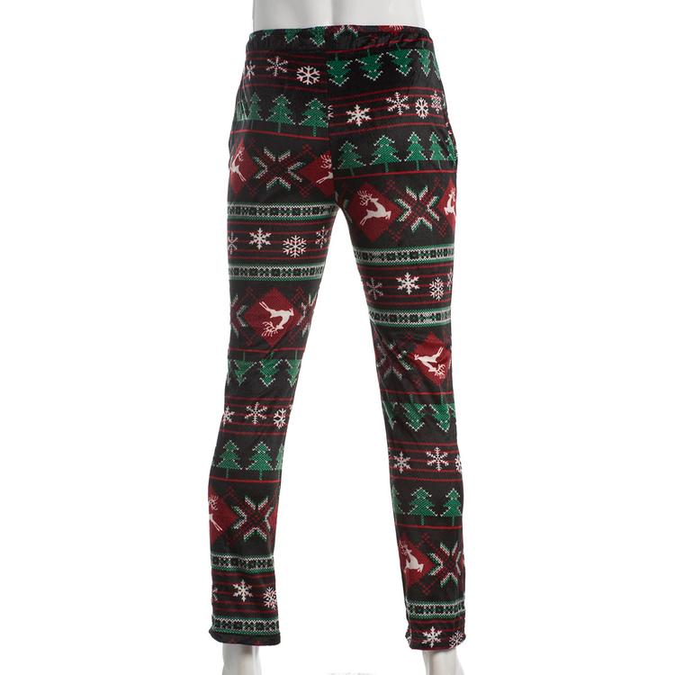 Mens Preswick & Moore® Reindeer Fair Isle Silky Pajama Pants