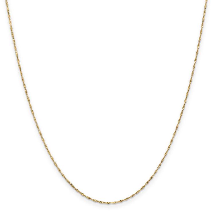 Gold Classics™ 1mm. 14kt. Gold Singapore Chain Necklace