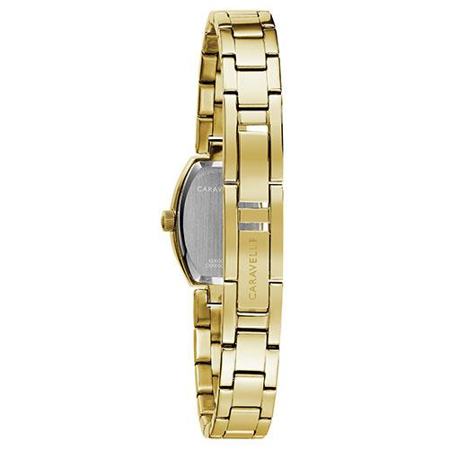 Womens Caravelle Black Mother of Pearl Dial Watch - 44L246