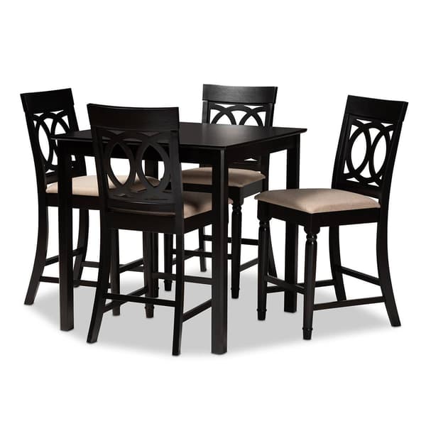 Baxton Studio Verina 5pc. Wood Pub Set - image 