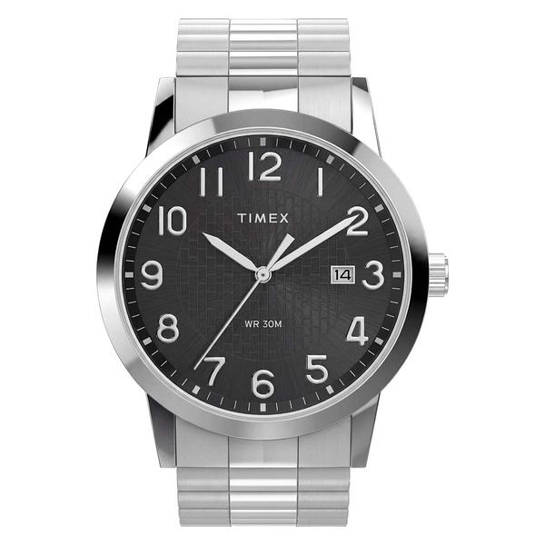 Mens Timex(R) Black Dial Stainless Steel Band Watch - TW2Y92800JT - image 