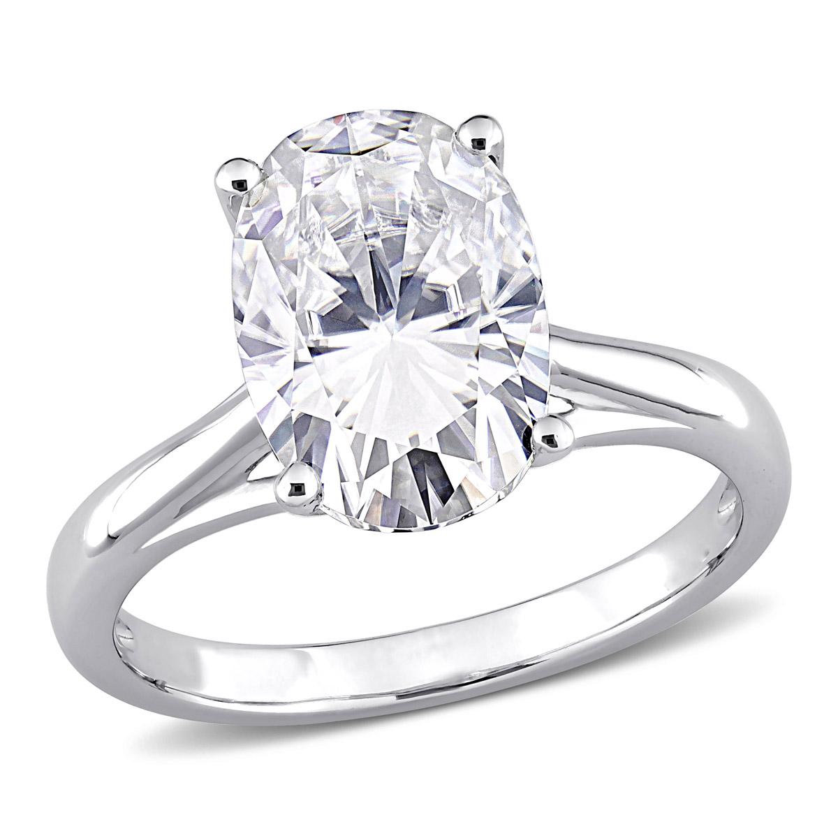 Gemstone Classics™ 10kt. White Gold 4 1/2ctw. Moissanite...