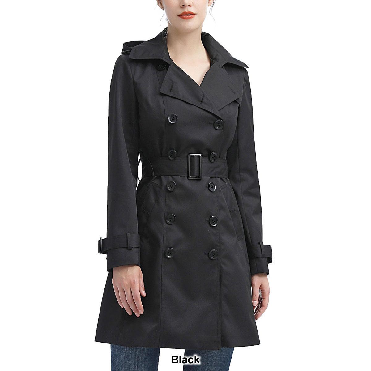 Womens BGSD Waterproof Classic Hooded Trench Coat