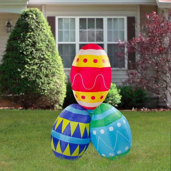 Northlight Seasonal 4ft. Inflatable Easter Eggs Outdoor Decor