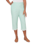 Petite Alfred Dunner Caribbean Blues Eyelet Embroidery Capris - image 1