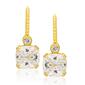 Gianni Argento Lab White Sapphire Cushion Leverback Earrings - image 1
