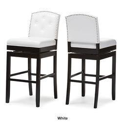 Baxton Studio Ginaro Swivel Bar Stools - Set of 2