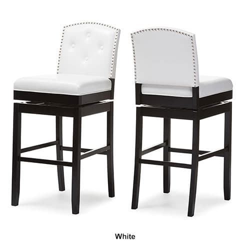 Baxton Studio Ginaro Swivel Bar Stools - Set of 2