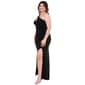 Juniors Plus Jump Ity One Shoulder Slit Sheath Dress - image 4