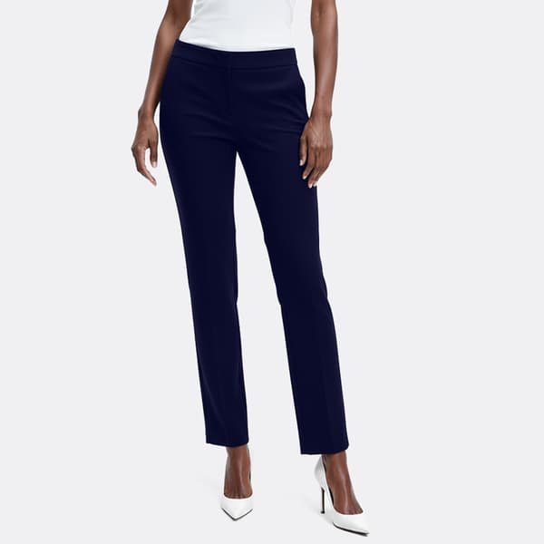 Petite Anne Klein Grace Pull On Straight Leg Trouser