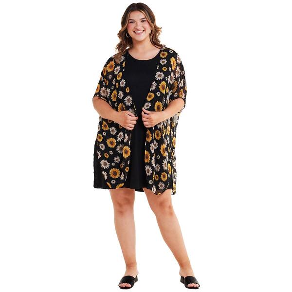 Juniors Plus Liberty Love Diana 2pc. Kimono & Dress Set - image 