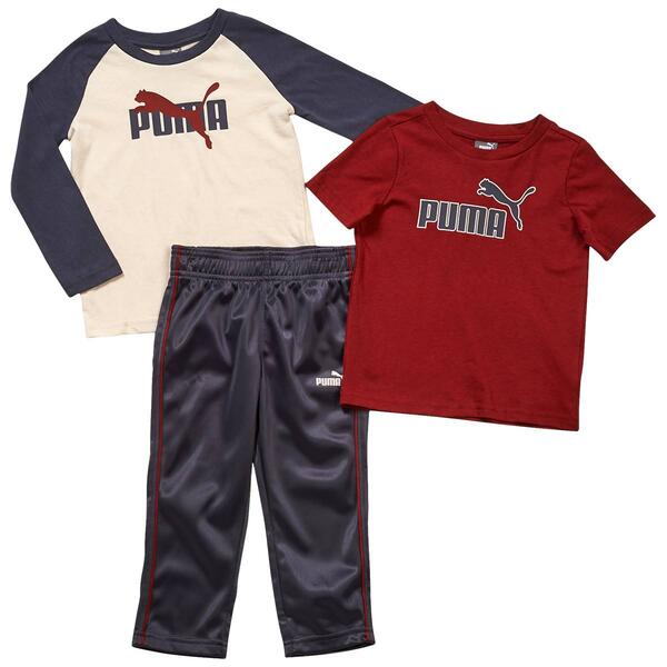 Baby Boy &#40;12-24M&#41; Puma&#40;R&#41; 3pc. Logo Tees & Tricot Pants Set - image 