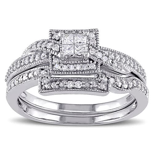 Loveblooms(tm) 10kt. White Gold 1/3ctw. Bridal Set - image 
