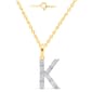 Nova Star(R) Gold Plated Lab Grown Diamond Initial K Pendant - image 1