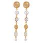 GUESS Logo Medallion Gold-Tone Dangle Earrings - image 2