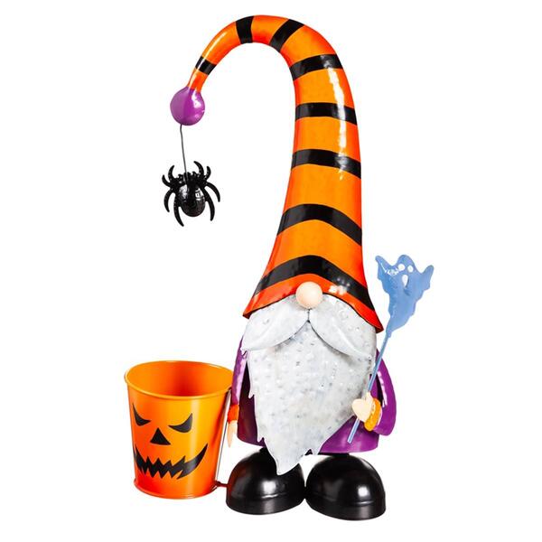 Evergreen Halloween Gnome Garden Statuary with Planter - image 