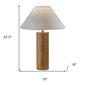 9th & Pike&#174; 26in. White Shade Natural Wood Cylinder Table Lamp - image 6