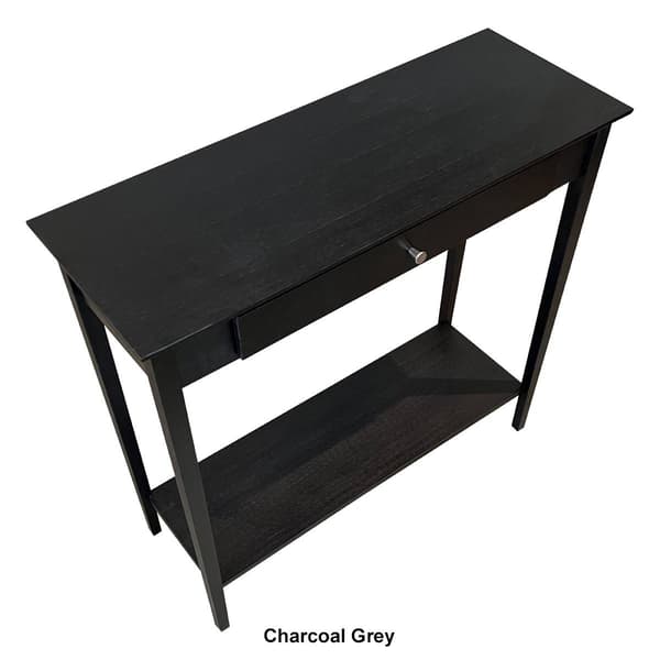 eccostyle&#8482; 2-Tier Solid Bamboo Console Table with Drawer
