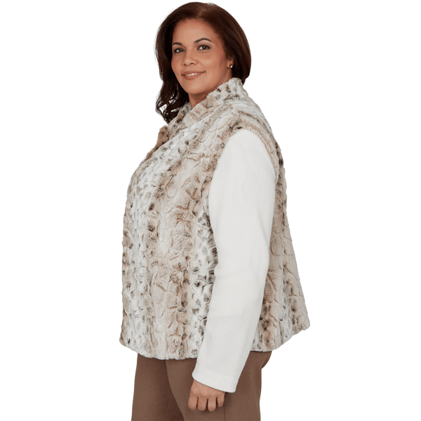 Plus Size Alfred Dunner Regent Street Faux Fur Jacket