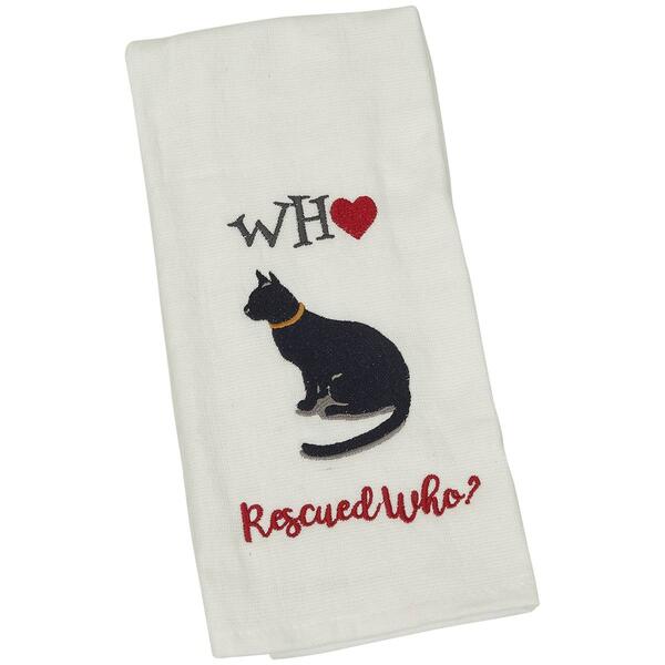 Essential Kitchen Rescue Cat Embroidered Kitchen Towel - image 