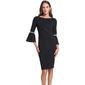 Womens Calvin Klein Ruffle Sleeve Rhinestone Trim Dress - image 1