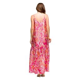 Womens 24/7Comfort Apparel Pink Spaghetti Strap Maxi Dress