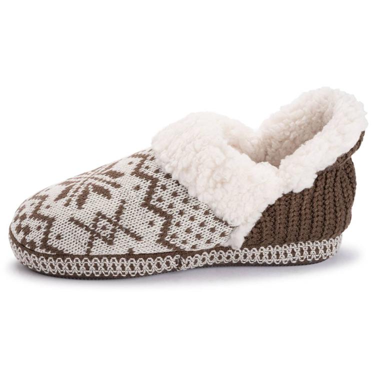 Womens MUK LUKS® Magdalena Rouched Slippers - Brown