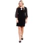 Womens MSK Long Sleeve Rhinestone Cutout Neck Dress - image 1