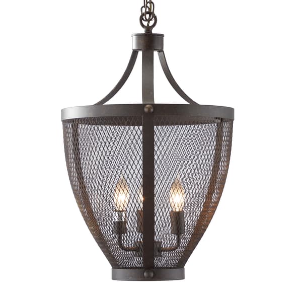 9th & Pike&#174; Brown Iron Vintage Caged Chandelier